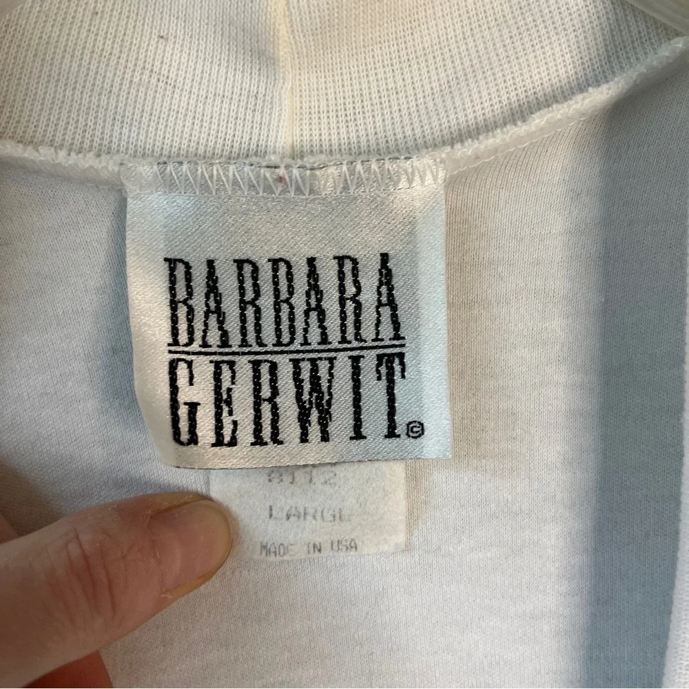 Vintage Barabara Gerwit 80s 90s Scandi Girl Colorful Wave Pattern Cardigan